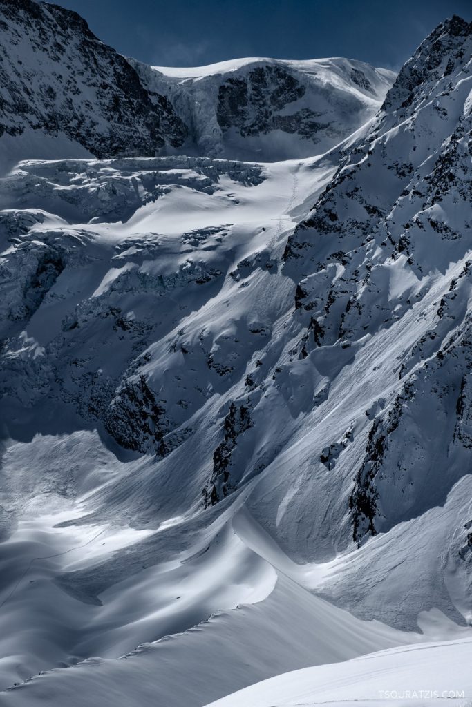Arolla glacier and ski station Valais Swiss Alps Switzerland