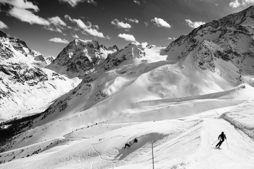 Arolla ski station cowboy Valais Swiss Alps Switzerland