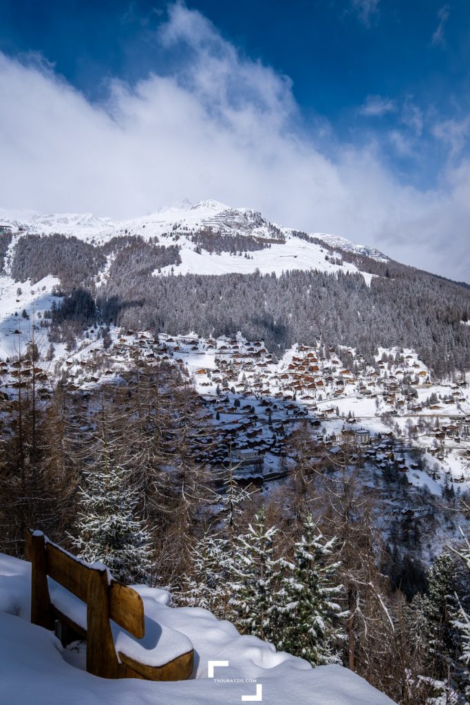 Grimentz ski resort Swiss Alps Alpes Suisse Valais village view ski destination