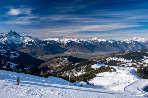 Gryon section in Villars ski station Swiss Alps alpes vaudoises