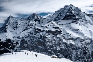 Jungfrau Monch and Eiger from Jungfrau Murren ski resort