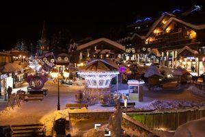 The village of Courchevel in the French Alps