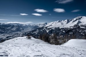 Anzère ski station from crans montana