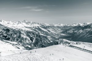 Anzère ski station rhone valley swiss alps