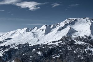 Anzère ski station zoomed from crans montana