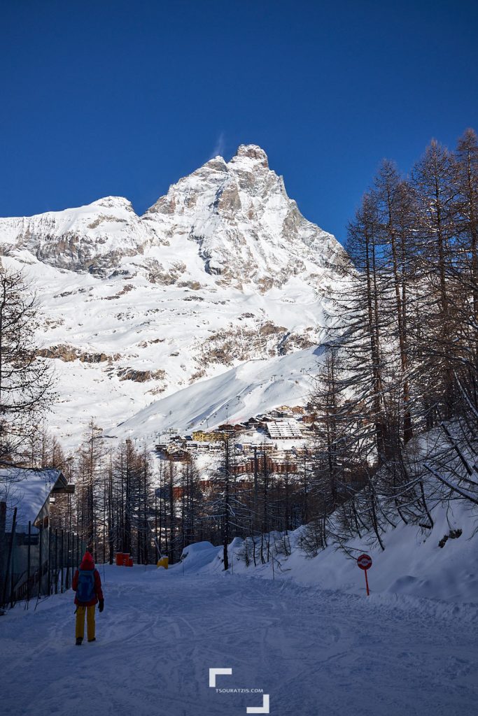 Breuil Cervinia ski station Italian Alps Cervino