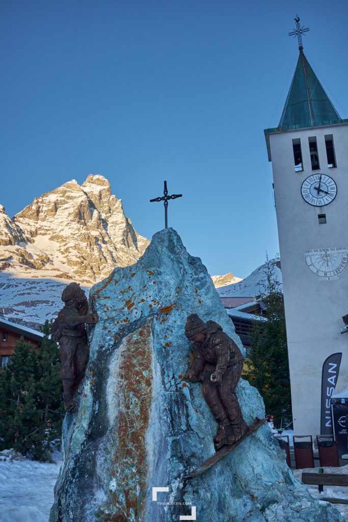 Breuil Cervinia ski station Italian Alps Cervino