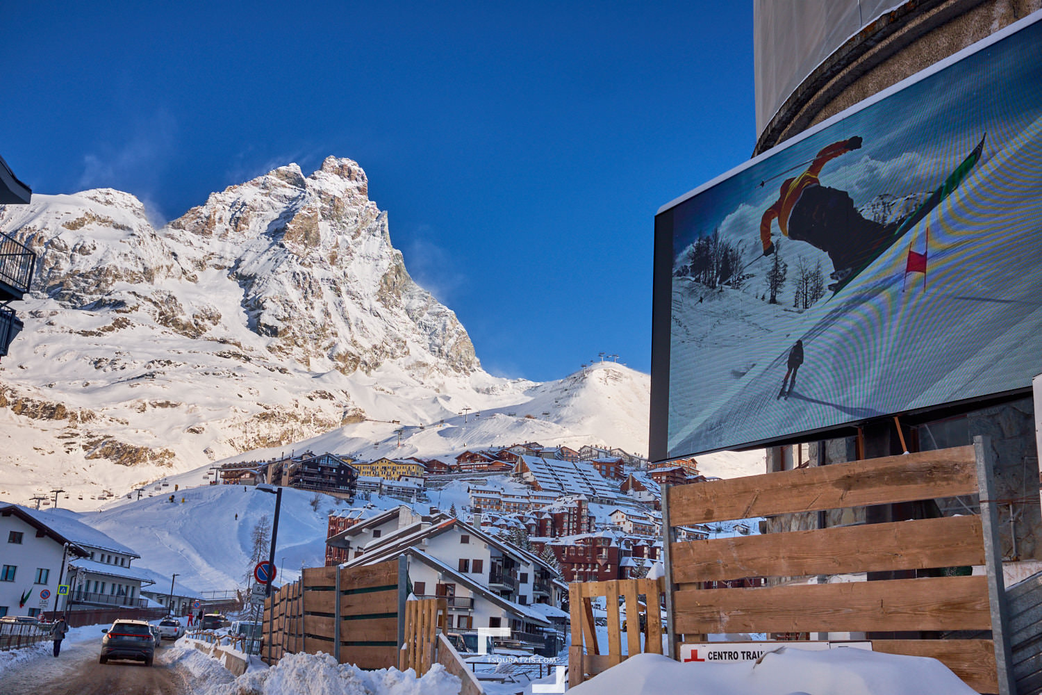 Breuil-Cervinia ski station Italian Alps Cervino mountain Aosta valley