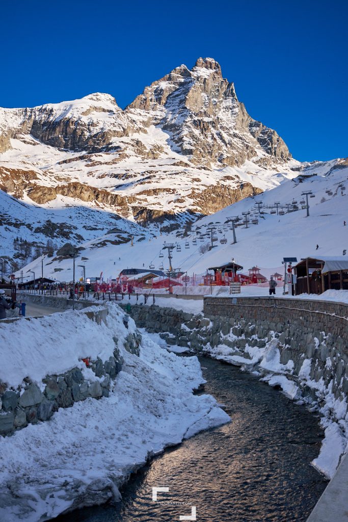 Breuil Cervinia ski station Italian Alps Cervino