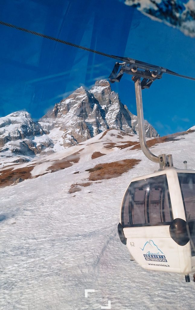 Breuil Cervinia ski station Italian Alps Cervino