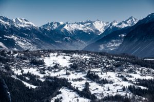 View of Crans Montana from Anzère