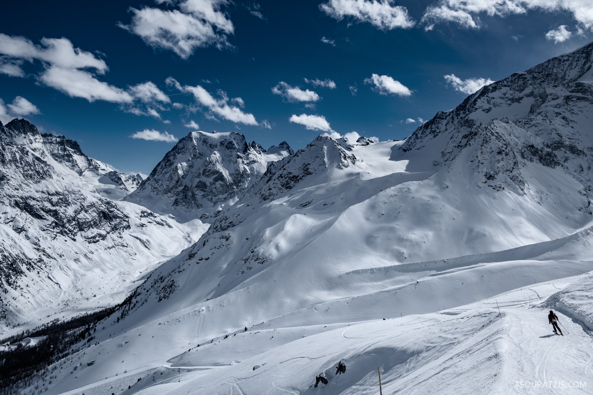 Arolla resort ski in Swiss Alps landscape Valais canton