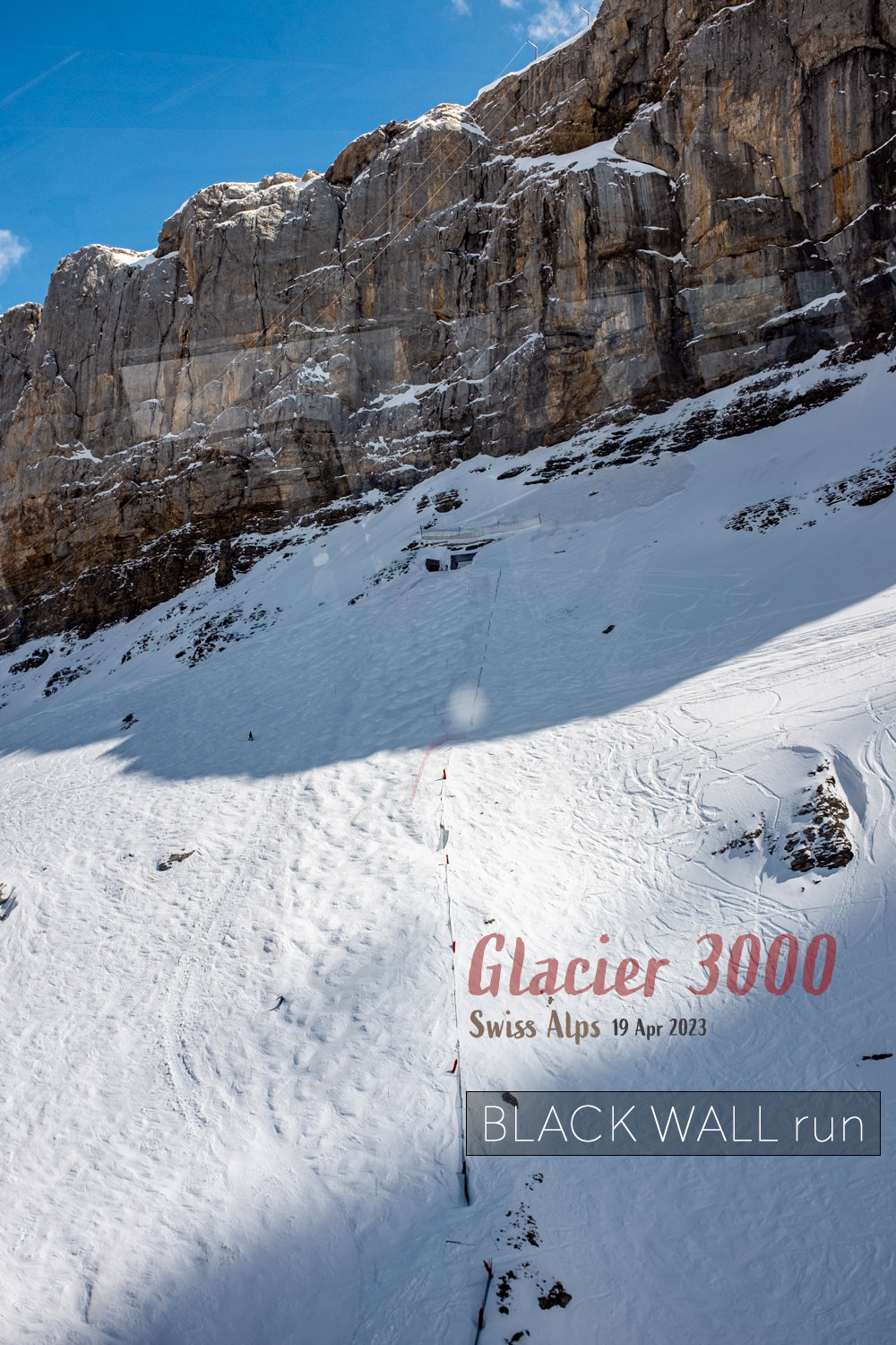 Black wall slope/run Glacier3000 Swiss Alps