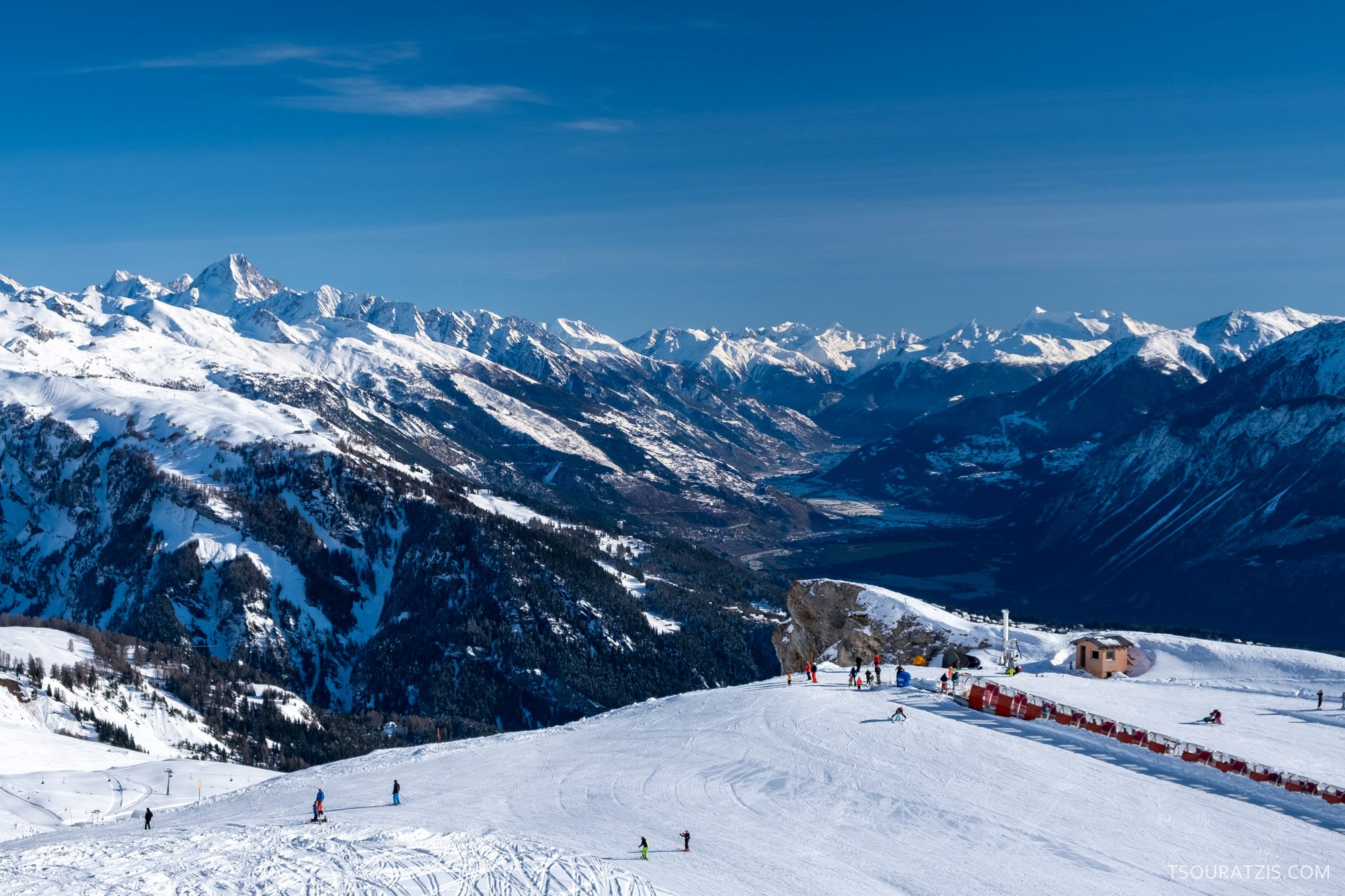 Anzère ski resort in Valais