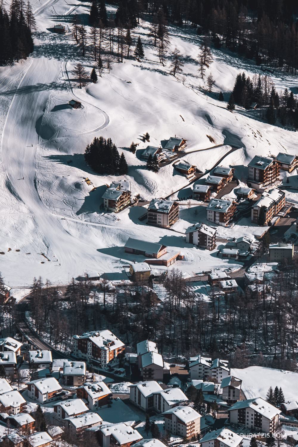 Laukerbad village and ski resort in Valais Wallis Swiss Alps