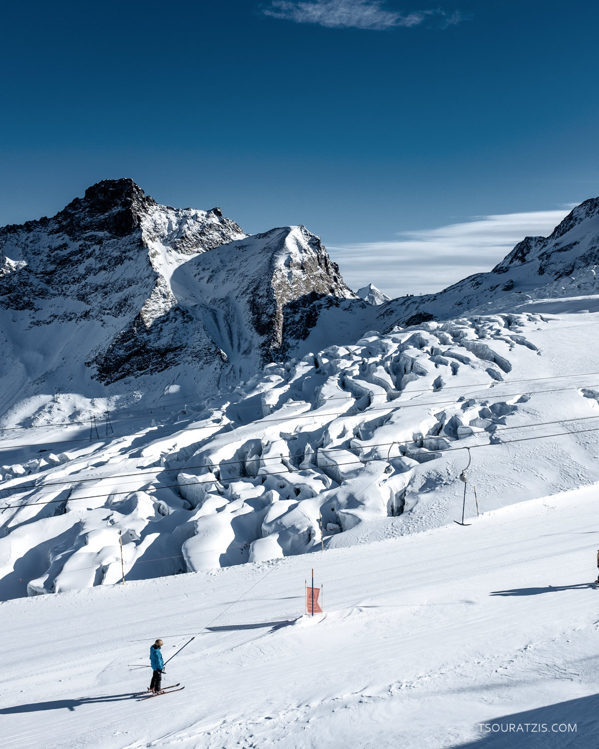 Saas Fee ski resort glacier skiing Wallis Valais Swiss Alps