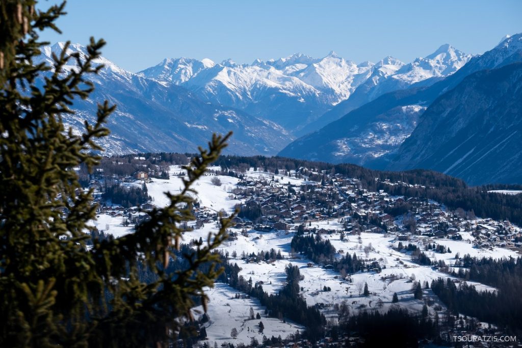 View from Anzère ski station, Swiss Alps