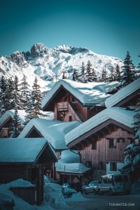 Courchevel village in the French Alps