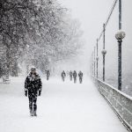 Geneva city snowfall winter rade de Geneve, Jardin Anglais