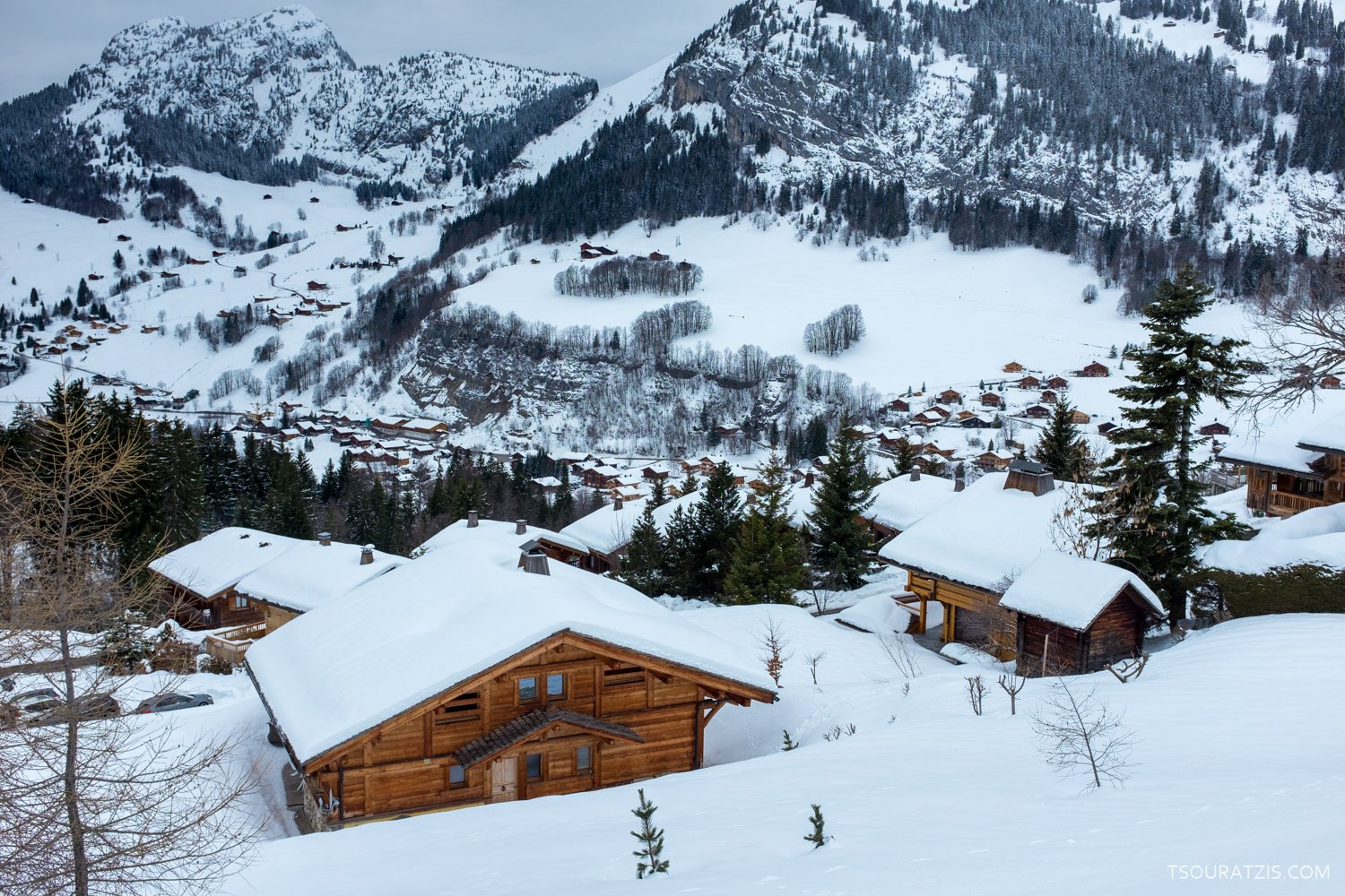 Le Grand-Bornand ski resort in French Alps