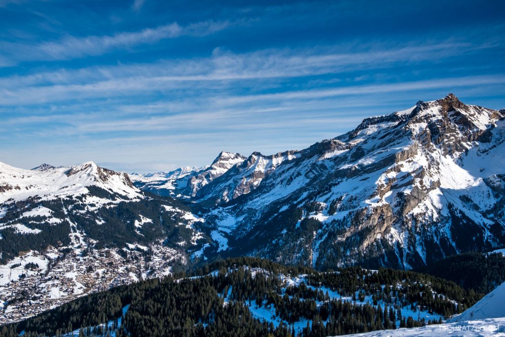 Les Diablerets ski station and village in the Swiss Alps alpes vaudoises