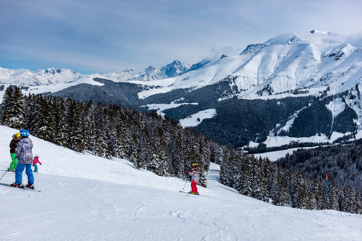 Megeve ski resort in Evasion Mont Blanc-french Alps