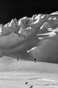Saas-Fee ski domain , glacier ice formations