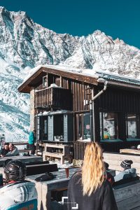 Langfluh restaurant at 2870 meters Saas-Fee ski station, Swiss Alps