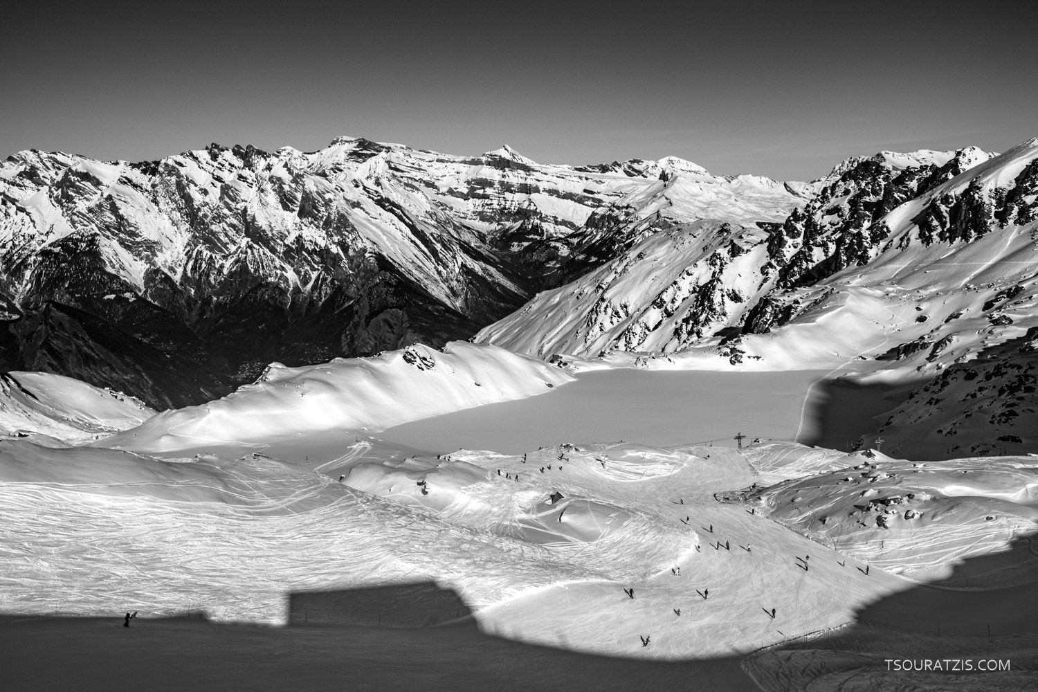 Verbier ski resort,Lac de Vaux. 4 vallees ski domain / SwissAlps