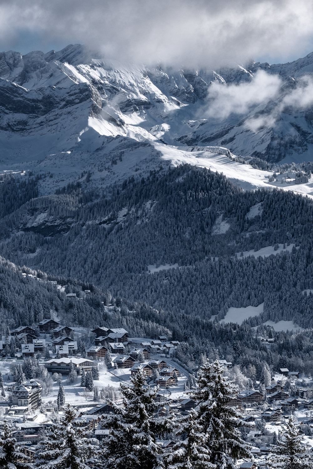 Villars village and ski resort in the Swiss Alps alpes vaudoises 1