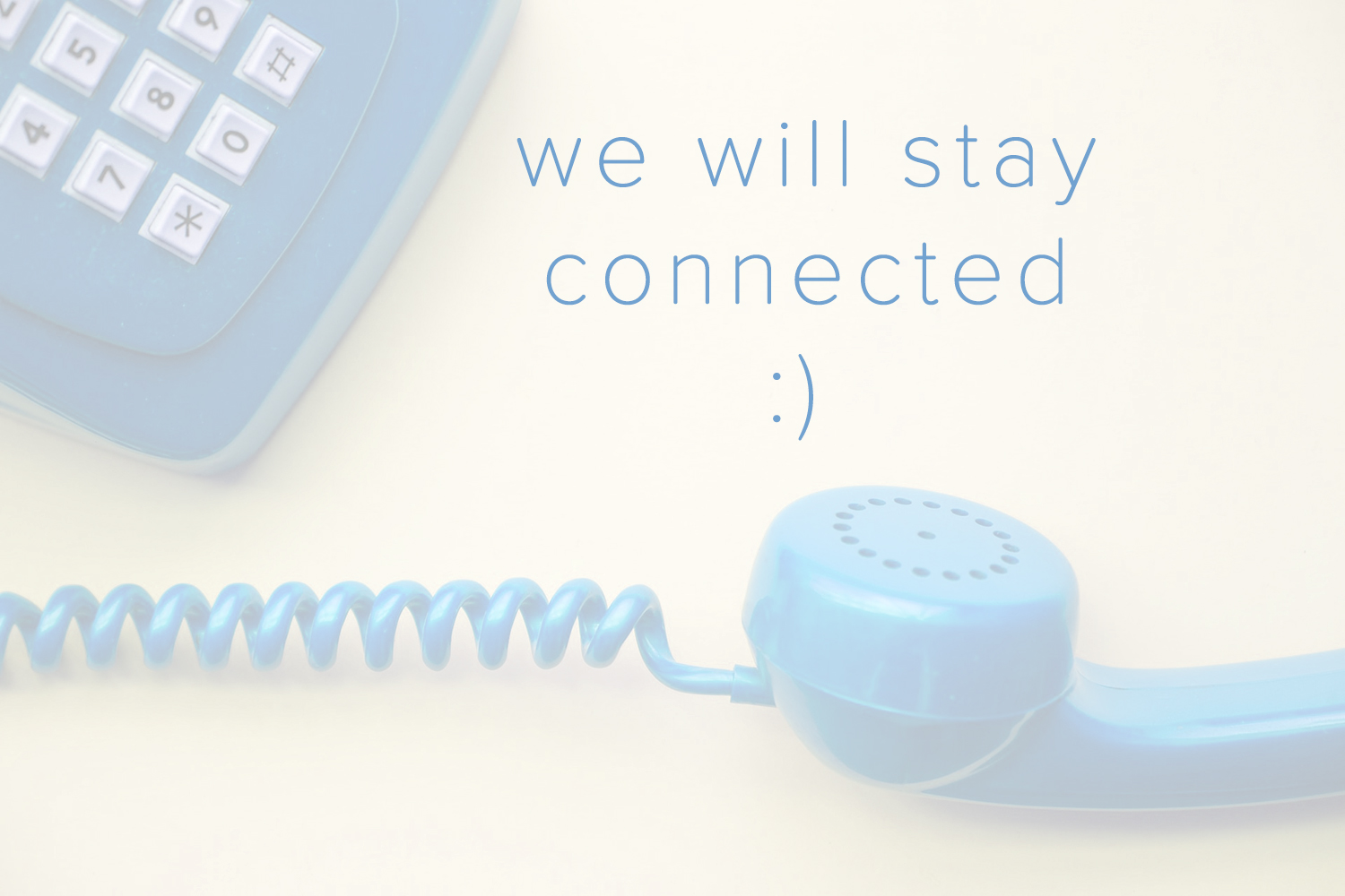 stay connected blue