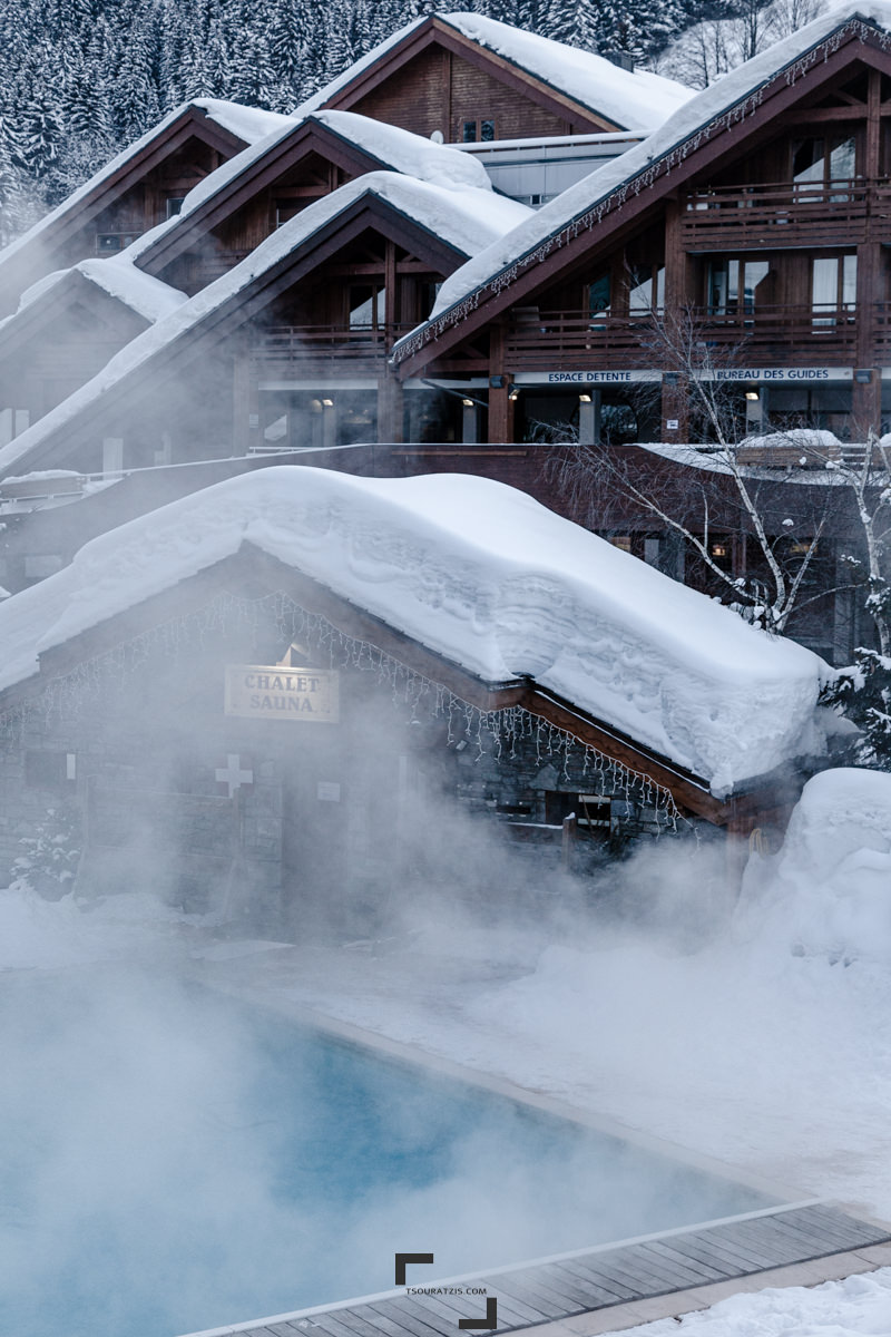 hotels and sauna in Méribel village and ski station French Alps and the Vallées ski domain