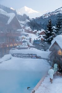 hotels and sauna in Meribel village and ski station French Alps and the vallees ski domain